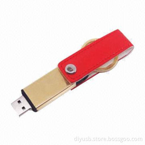 USB2.0 Flash Drive with Free Logo/Keyring/64MB to 32GB Memory Size, Uses Branded Samsung Microchip